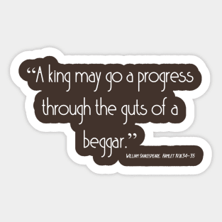 A king may go a progress Sticker